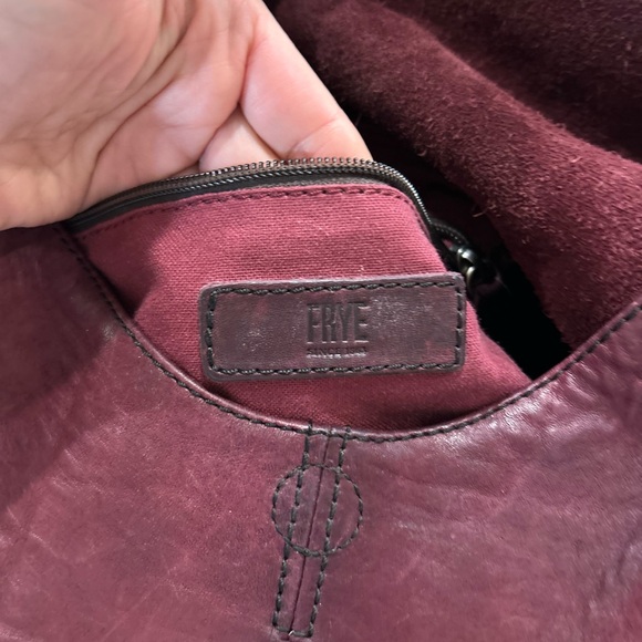 Vintage Y2K Cara hobo Dark Tigers Blood Red Leather Crescent Shape Shoulder Bag - Picture 2 of 15